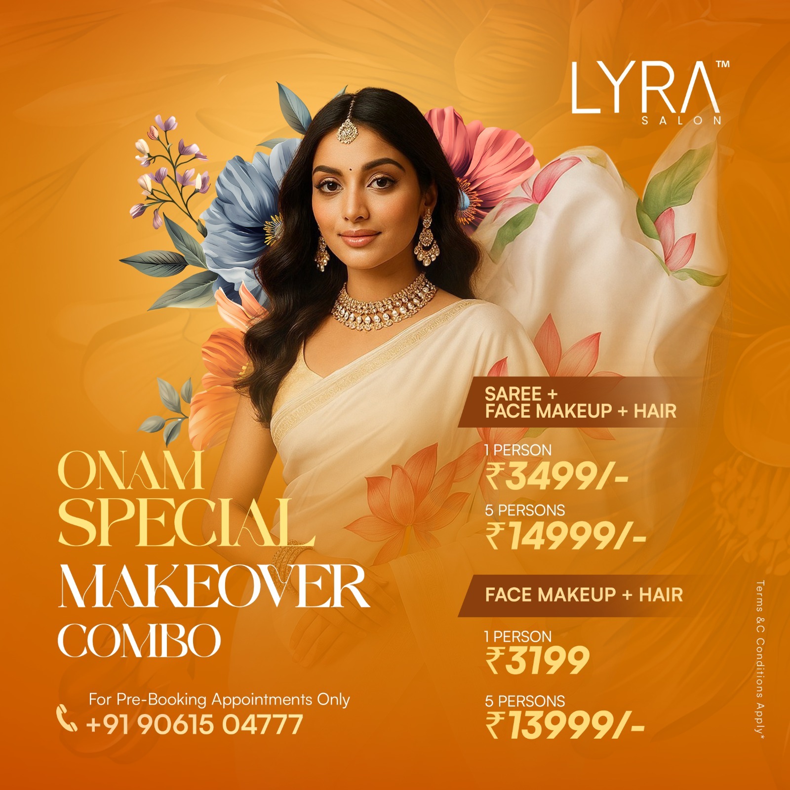 Onam Special Makeover Combo at Lyra Salon